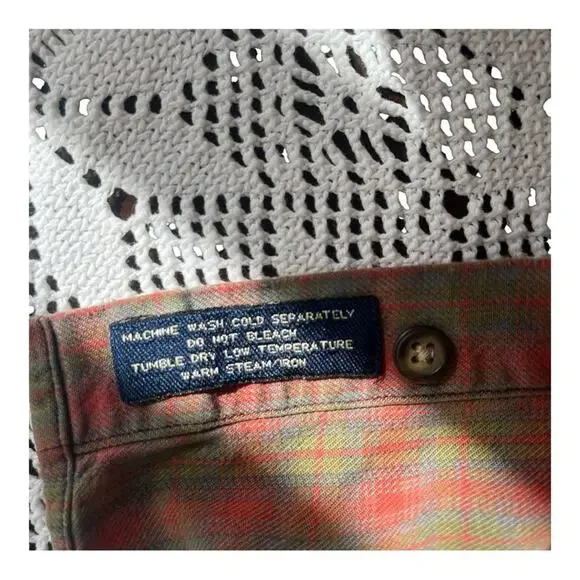 Urbnvtg " Re-worked " Pac + Biggie Distressed Flannel Shirt Men's Size XL